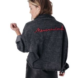 Lush Black Cropped Nevermind Jean Jacket